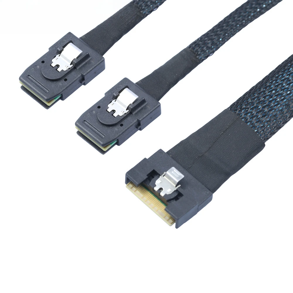PCI-E Ultraport Slimline SAS 4.0 LP Perfil bajo SFF-8654 8i 74 pines a 2X MINI SAS SFF-8087 Conexión interna del servidor de 36 pines - imagen 4