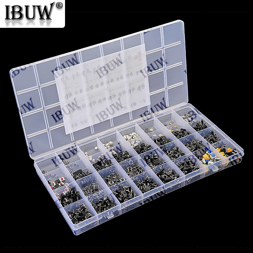 620 Uds. Interruptor de botón táctil de 32 valores SMD Micro interruptor táctil momentáneo Kit surtido para Control remoto de coche con caja - imagen 3