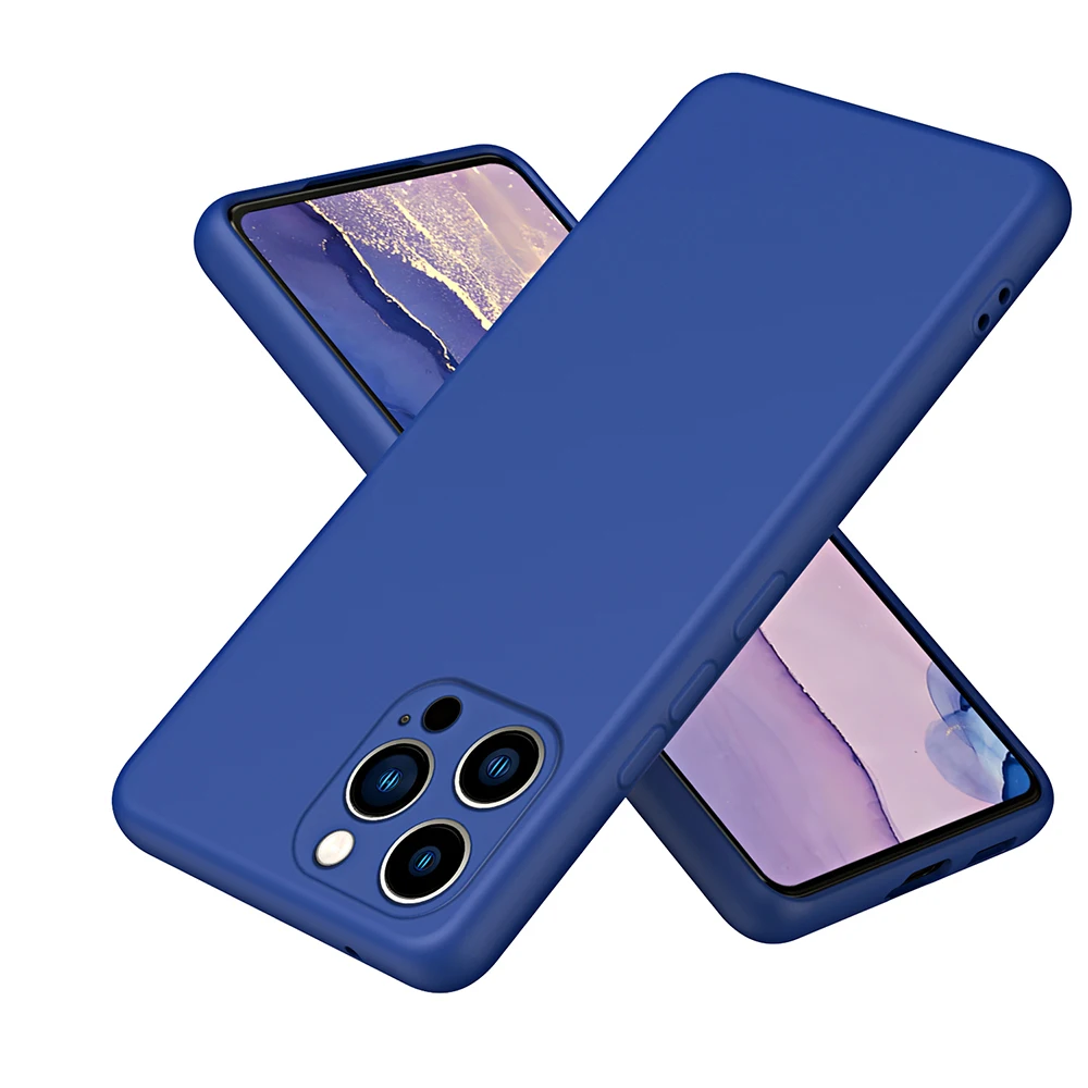 Funda de teléfono de silicona líquida para iphone 13 14 15 16 11 12 Pro XR X Xs Max 7 8 Plus mini SE 2020 2022 16E cubierta protectora de cámara - imagen 3