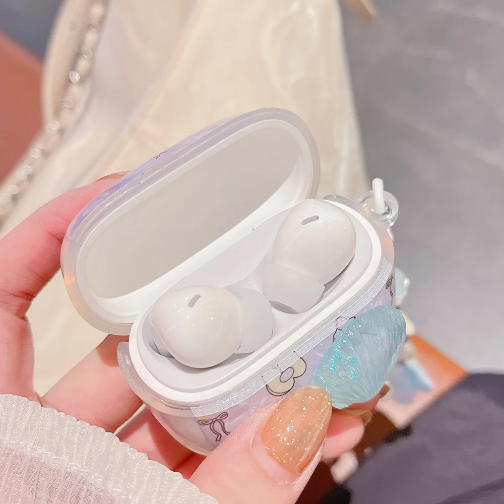 Funda de silicona para auriculares Redmi Buds 6 Lite, funda protectora para auriculares inalámbricos con Bluetooth y pez de dibujos animados en 3D con llavero - imagen 5