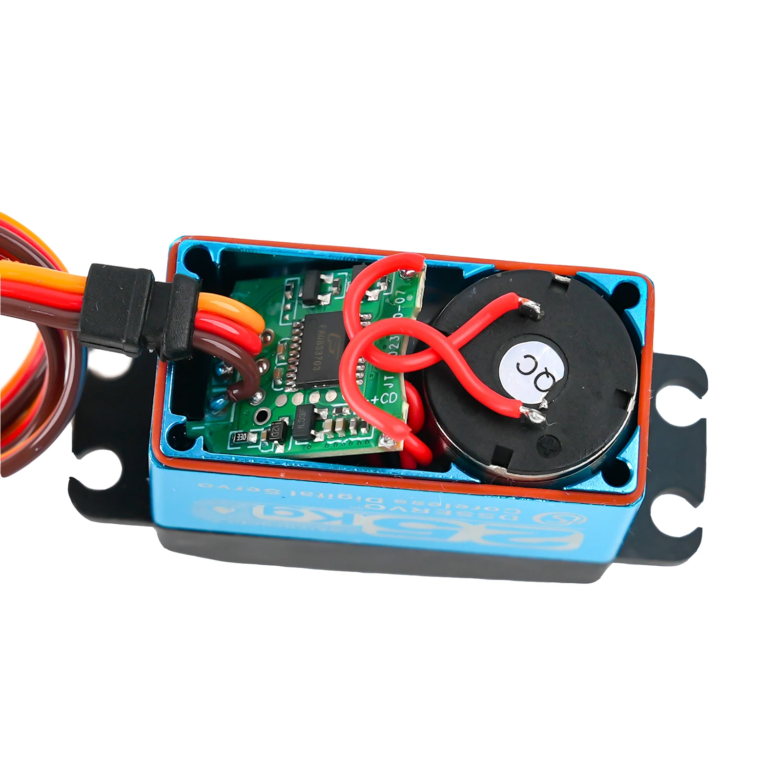 Servo robótico Digital DS3225 PRO, 25KG, 7,4 V, engranaje de Metal de 180 grados, resistente al agua IP66 con brazo Servo 25T, Motor Sin Núcleo para coches RC - imagen 4