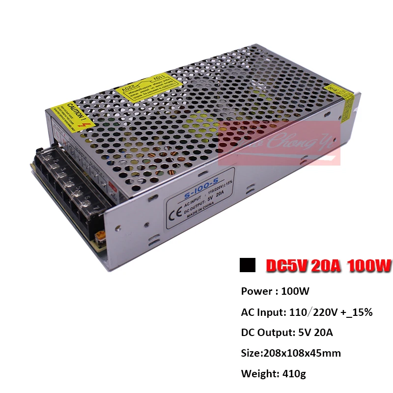 Adaptador de controlador de fuente de alimentación de interruptor AC110V-220V a DC5V 5A 10A 20A 30A 40A 60A para tira de luz LED de 5V 5050 WS2812B SK6812 - imagen 5