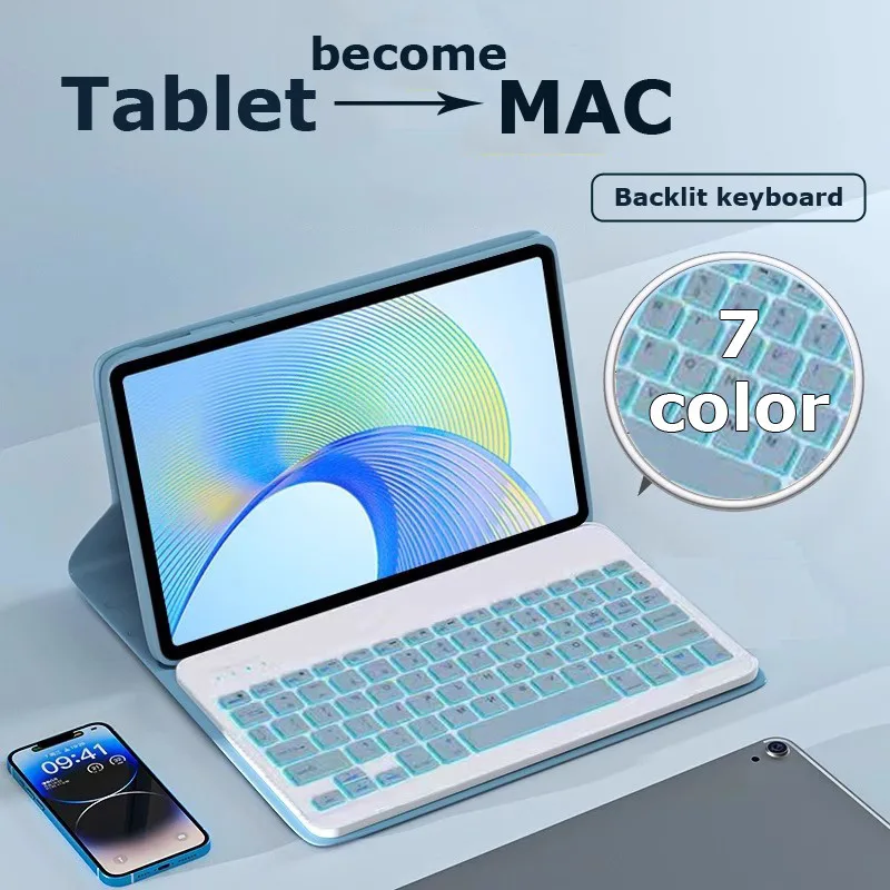 Teclado Bluetooth extraíble magnético para R Infinix Xpad 20 2025 11 pulgadas X1102 para Infinix Xpad 11 "2024 X1101 retroiluminado incorporado