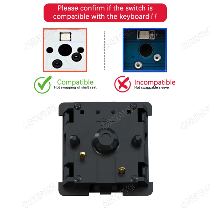 Gateron nuevo oil king 2,0 interruptor 5 pines interruptores lineales precublados 55gf interruptor de teclado mecánico accesorios DIY aceite negro - imagen 4