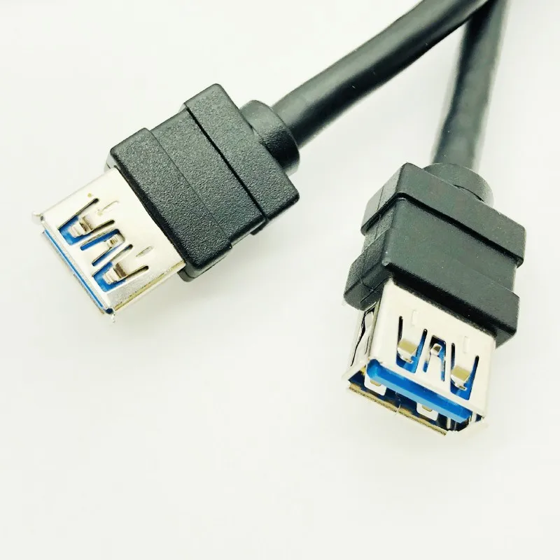 Cable de panel frontal USB 3,0 Cable conector USB USB 3,0 de alta velocidad de 20 pines a puertos duales Hub USB3.0 con pie fijo para computadora PC - imagen 4