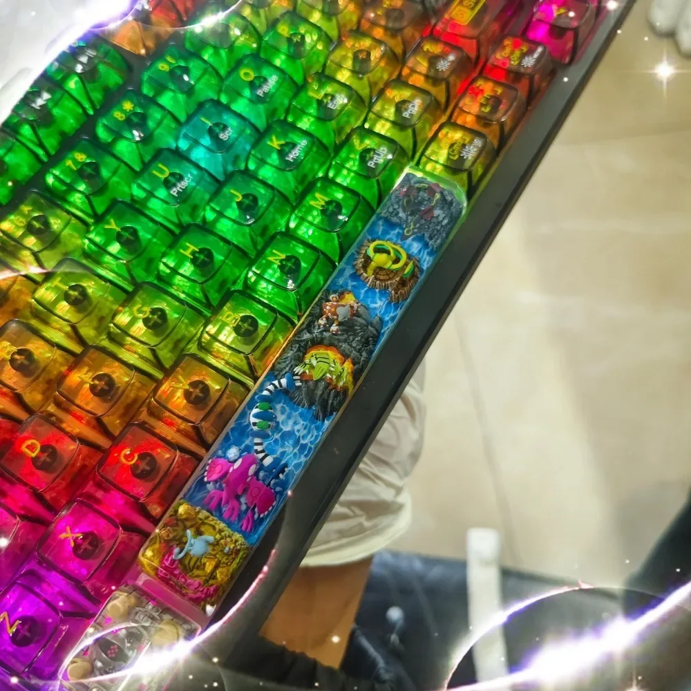 Llave de Control de Pokémon, teclas espaciales hechas a mano, teclas personalizadas, figuritas de dibujos animados, teclados mecánicos, accesorios, llaves de Anime 3D, regalos - imagen 3