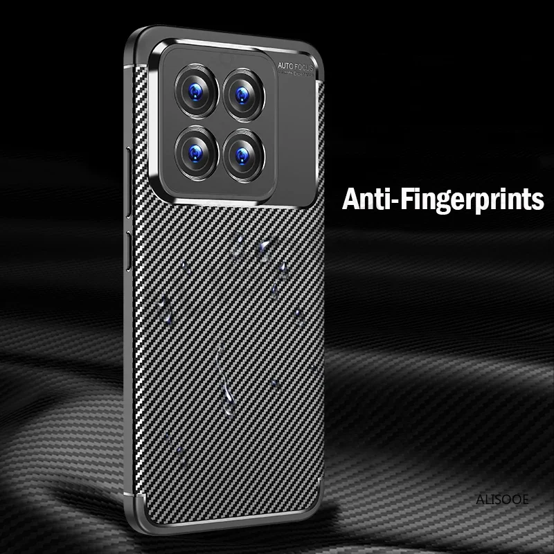 Funda para Xiaomi 14 Pro POCO X6 Pro, cubierta suave de TPU a prueba de golpes con textura de fibra de carbono para Xiaomi 14 Redmi Note 13 Pro Capa - imagen 5