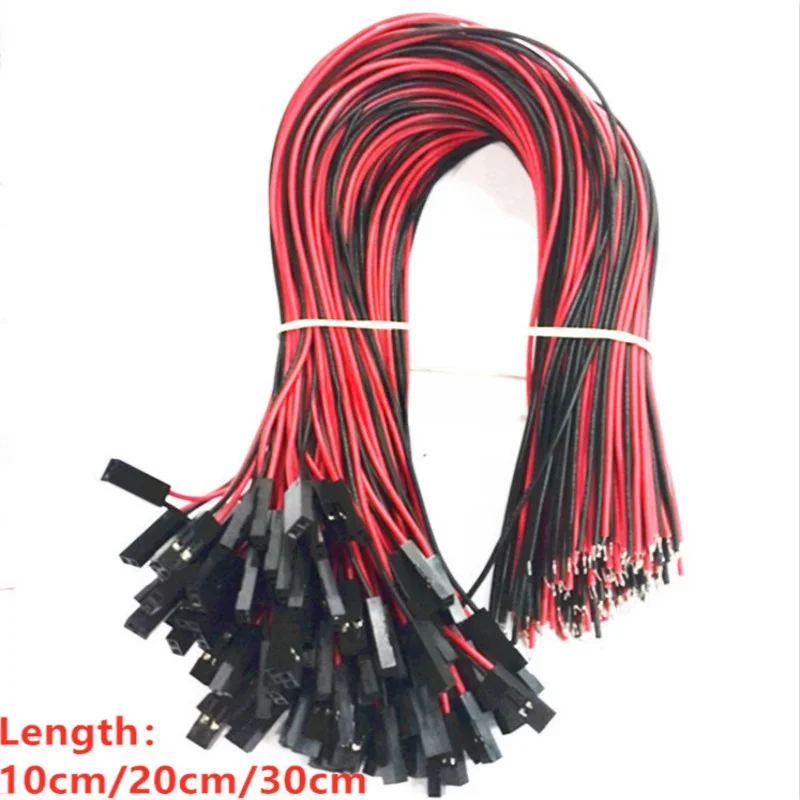 20 unids/lote Cable Dupont de 2 pines Cable conector de puente hembra de 2 pines 2P 10cm/20cm/30cm de longitud para impresora 3D - imagen 4