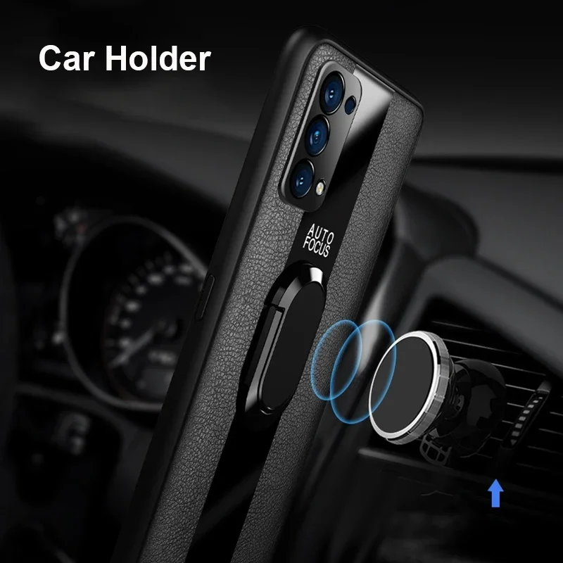 Funda de cuero de lujo para teléfono móvil, carcasa con anillo para Realme GT Neo 2 2T Flash GT Master Explorer, Realme Q2 Q3 Q5 Pro - imagen 5