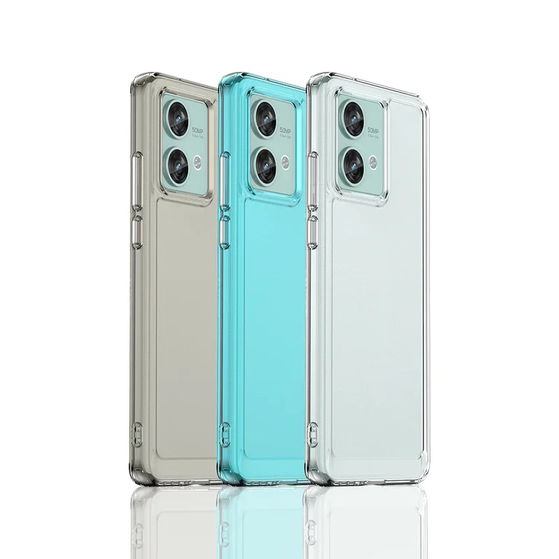 Caja del teléfono del parachoques del silicón del caramelo a prueba de golpes para la cubierta protectora de Moto Edge 40 Neo - imagen 2