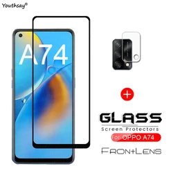OPPO A74 Protector Pantalla de Vidrio Templado y Lente Cámara