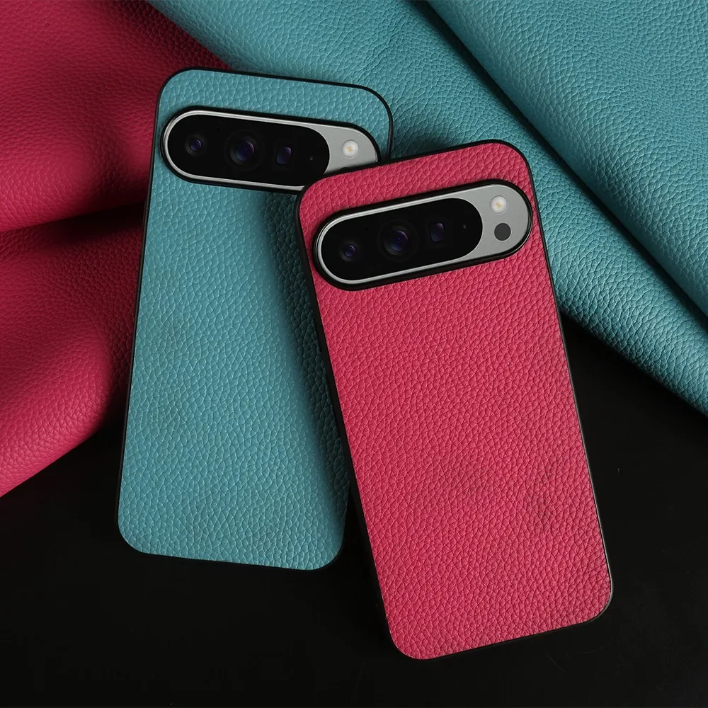 Funda de lujo Pixel 10 Pro, fundas de teléfono de cuero de vaca de negocios para Google pixel9pro 7A 8pro, funda trasera de protección completa a prueba de golpes - imagen 2