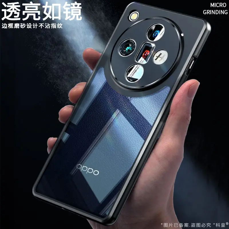 Funda para OPPO Find X8 Pro X 8 X7 Ultra, Funda transparente esmerilada acrílica de lujo para Find X8, Funda de parachoques a prueba de golpes - imagen 3