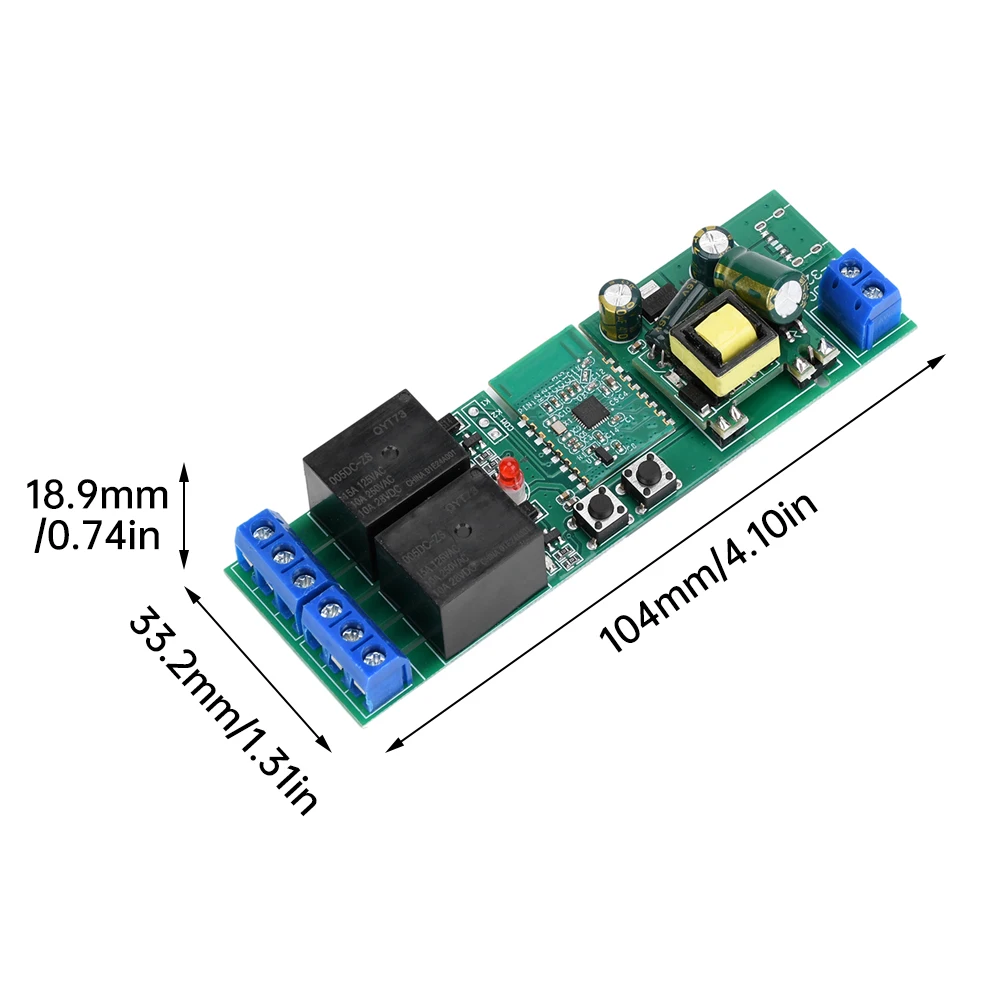 Ewelink-Módulo de relé WiFi con Bluetooth, dispositivo inalámbrico de 1/2/3 canales, interruptor de Control remoto inteligente para el hogar, autobloqueo, enclavamiento, AC220V - imagen 2