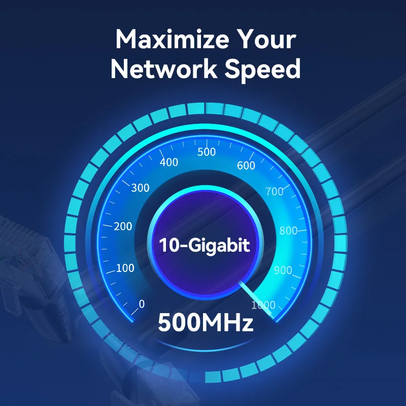 Cable Ethernet Vention Ultra Cat6A Cable LAN de 10 Gbps 90/360 ° Cable de red de alta velocidad de rotación para PC PS5 Xbox Router Cable RJ45 - imagen 5