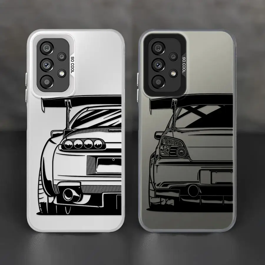 Dream Car JDM Cool Soft Shell funda de teléfono para Samsung Galaxy A53 A71 A35 A52 A72 A26 A36 A54 A51 A56 A73 A55