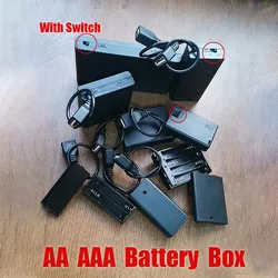 Portapilas AA, AAA y 18650 con Interruptor y Puerto USB