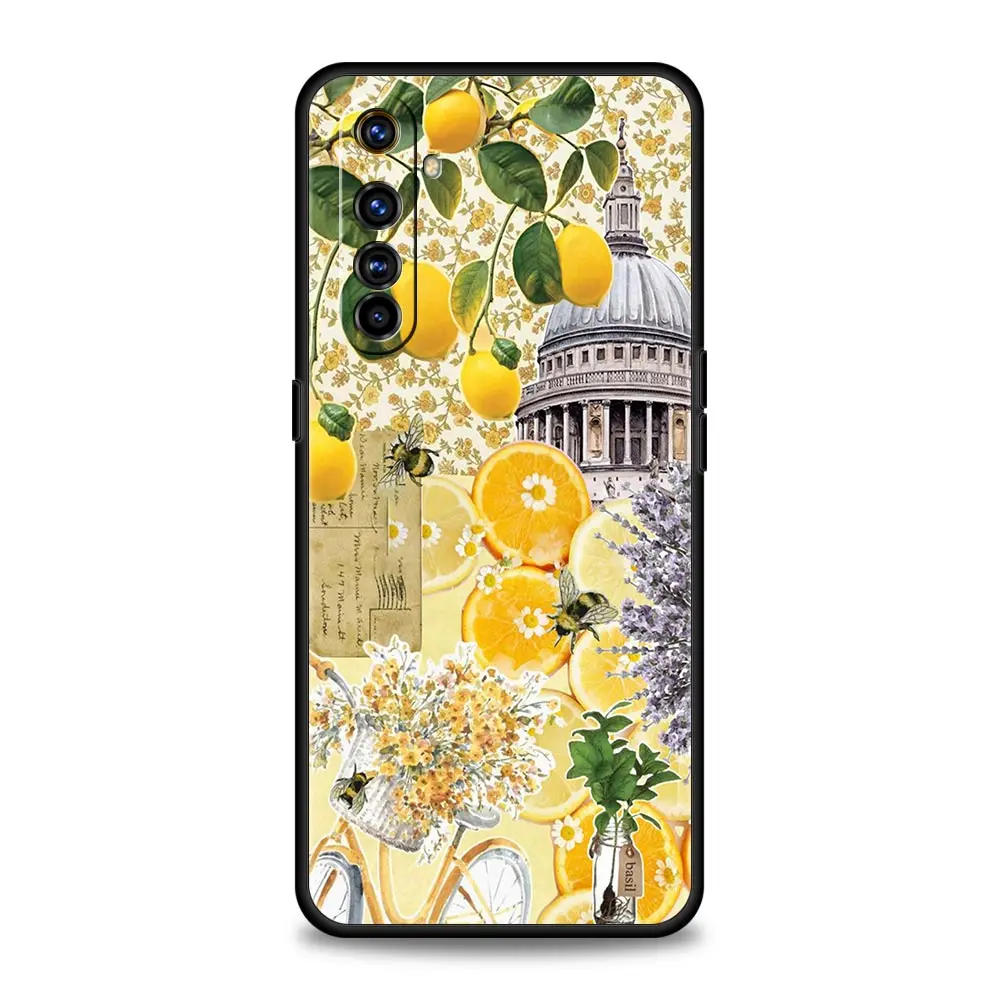 Ocean Wine Glass Lemon Phone Case For Realme 13 12 11 10 4G 9 8 5G 7 GT5 GT3 GT2 Pro Plus C21 C11 C25 C35 GT Neo 2 3 3T 5 Cover - imagen 3