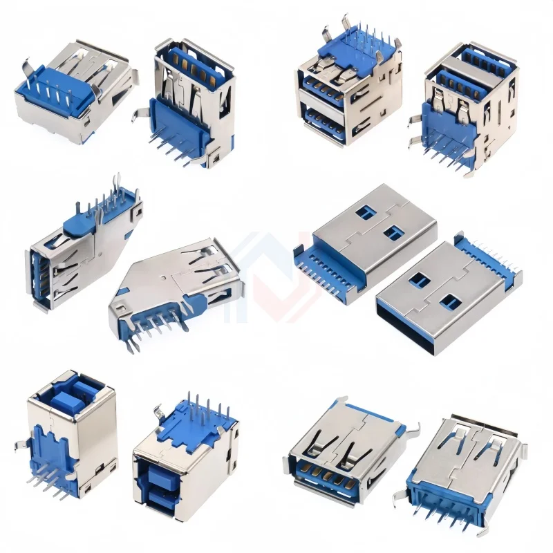 Conector USB 3,0 macho/hembra, transmisión de datos de alta velocidad, conector USB 3,0 para ordenador portátil, impresora de disco U, 5 uds.