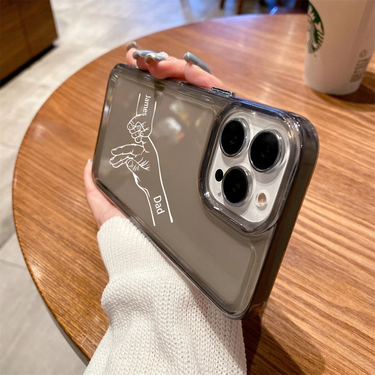 Funda de teléfono personalizada con nombre personalizado, Compatible con iPhone17 16 15 14 13 12 11Pro maxPlus, un regalo cálido para familias - imagen 4