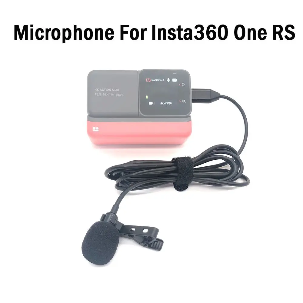 Micrófono para Insta360 ONE RS tipo-c Lavalier, micrófono externo de grabación de alta fidelidad, accesorios para Cámara de Acción - imagen 5