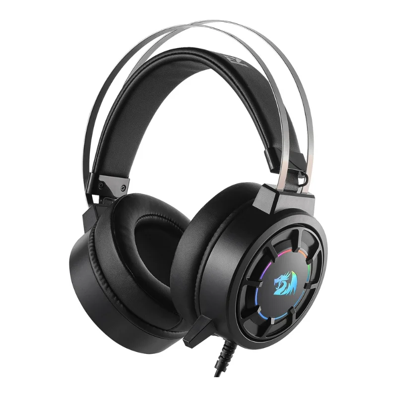 Auriculares para juegos Redragon H314 RGB: auriculares para computadora con cable con controladores de 40 mm, conexión USB, diseño liviano y hoja de PU suave
