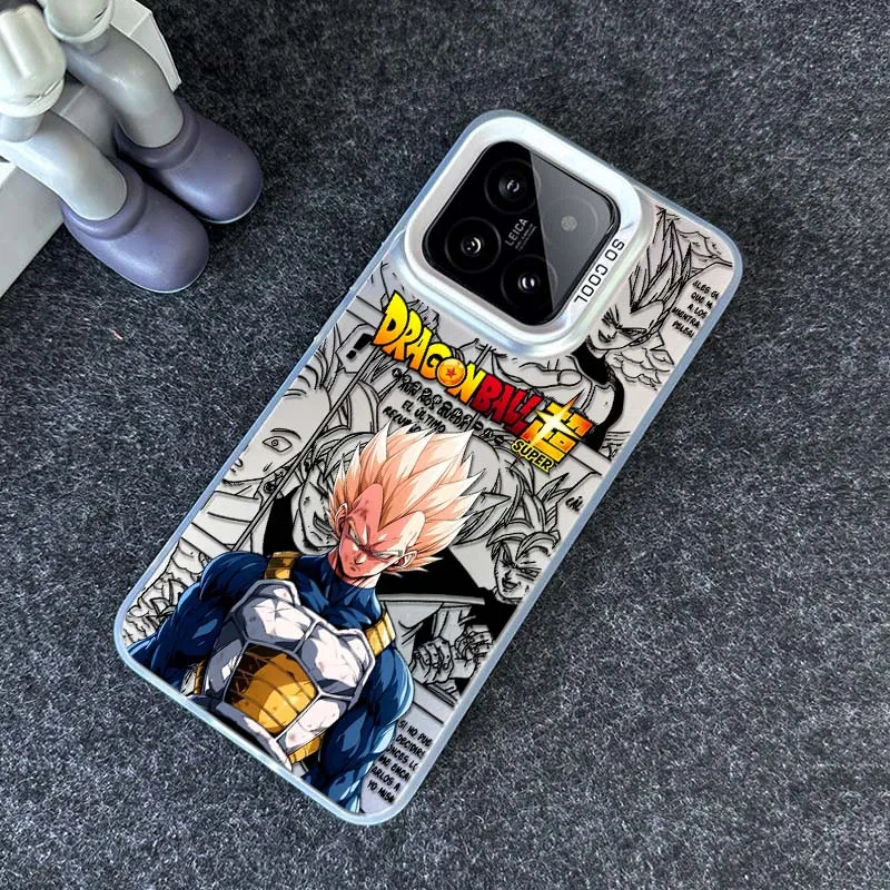 D-Dragon Ball Vegeta Trunks para Xiaomi Poco X3 X5 X6 F5 F6 M6 Pro GT NFC Pro funda de teléfono plateada colorida - imagen 2