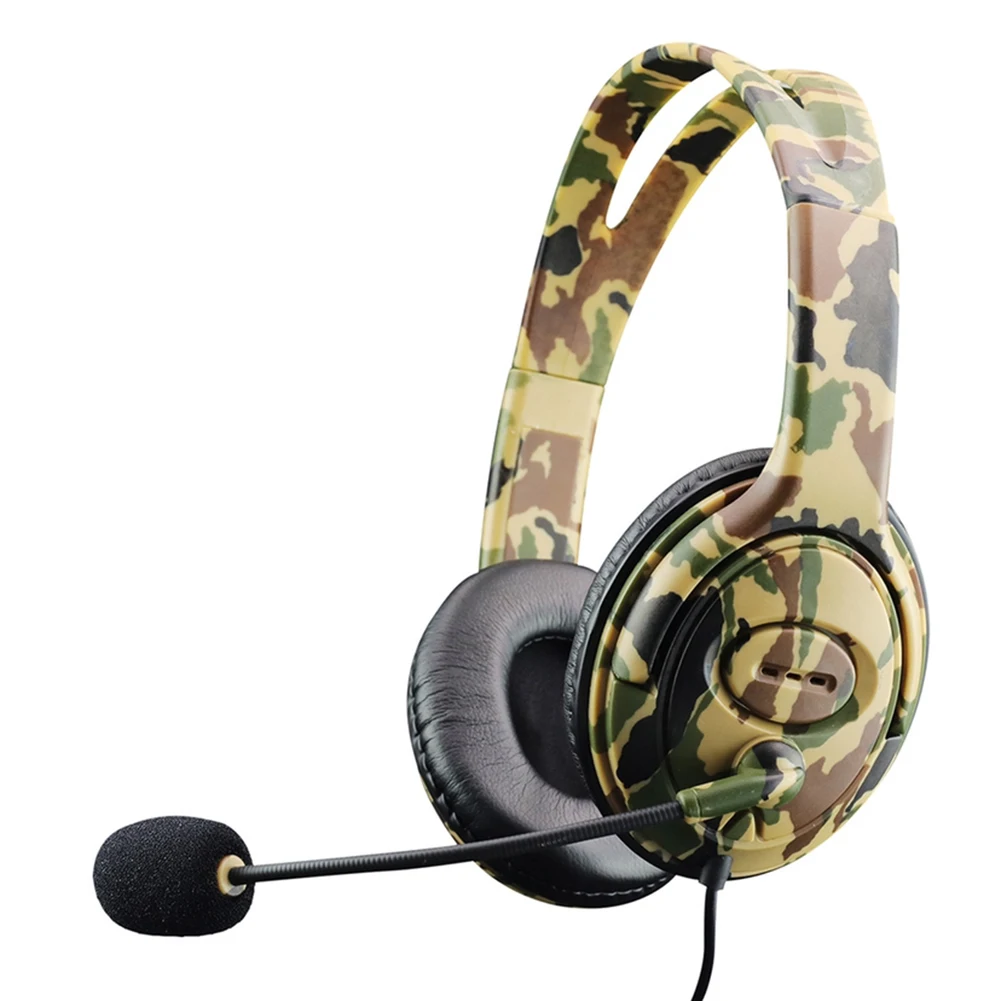 Auriculares de camuflaje con cable para videojuegos, audífonos con conector de 3,5mm, micrófono, Control de volumen, PC, PlayStation 4 - imagen 4