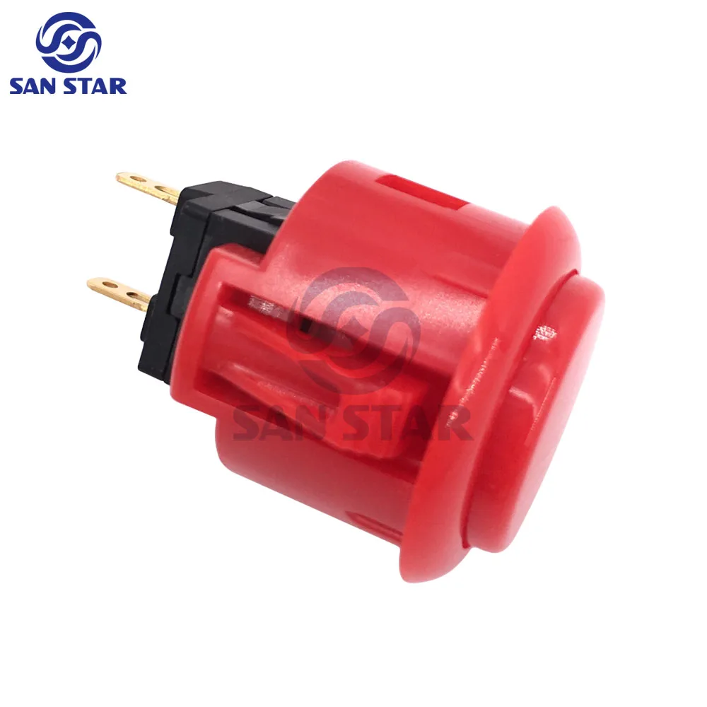 SANWA-Caja Arcade de 10 piezas, botón pulsador de 24MM, interruptor de inicio de cero retardo, máquina de juego Original oficial, Joystick, consola DIY - imagen 5