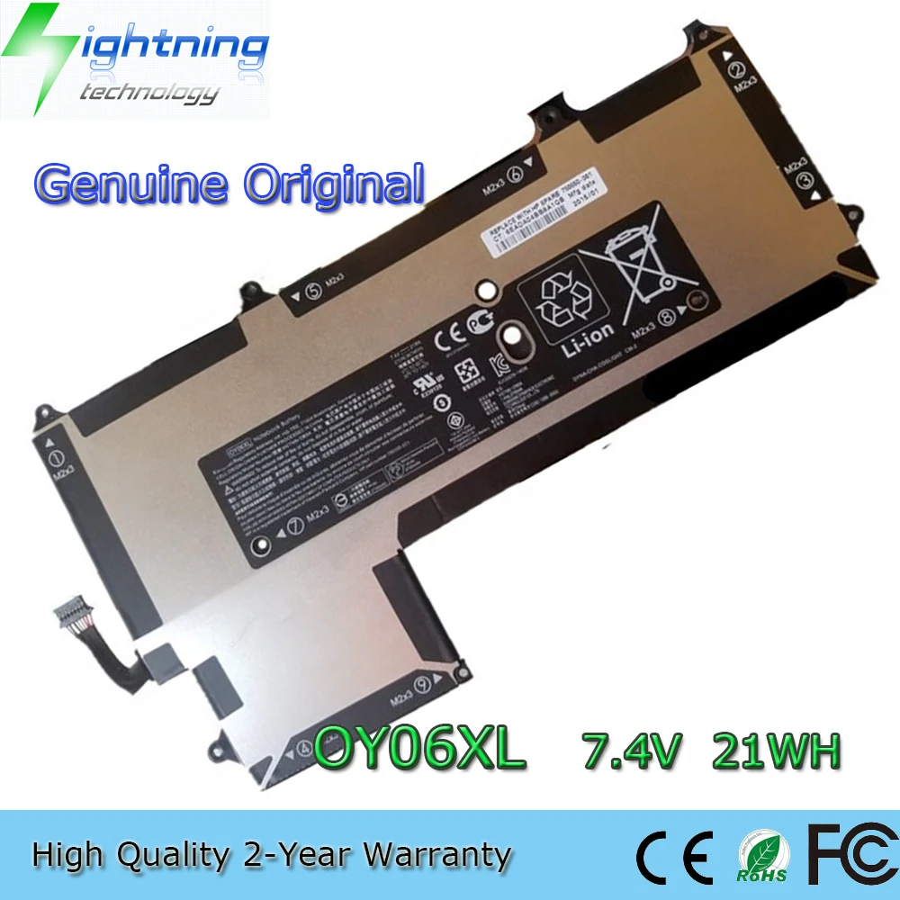 Nueva batería Original para ordenador portátil OY06XL 7,4 V 21Wh para HP Elite x2 1011 G1 HSTNN-DB6A 750550 -006 750550 -001