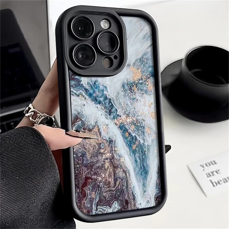 Para Redmi Note 13 Pro 4G funda para Xiaomi Redmi Note 12S 11 11S 10S 10 13 12 Pro Plus 5G 12C 13C 4G cubierta con patrón de mármol oceánico - imagen 2