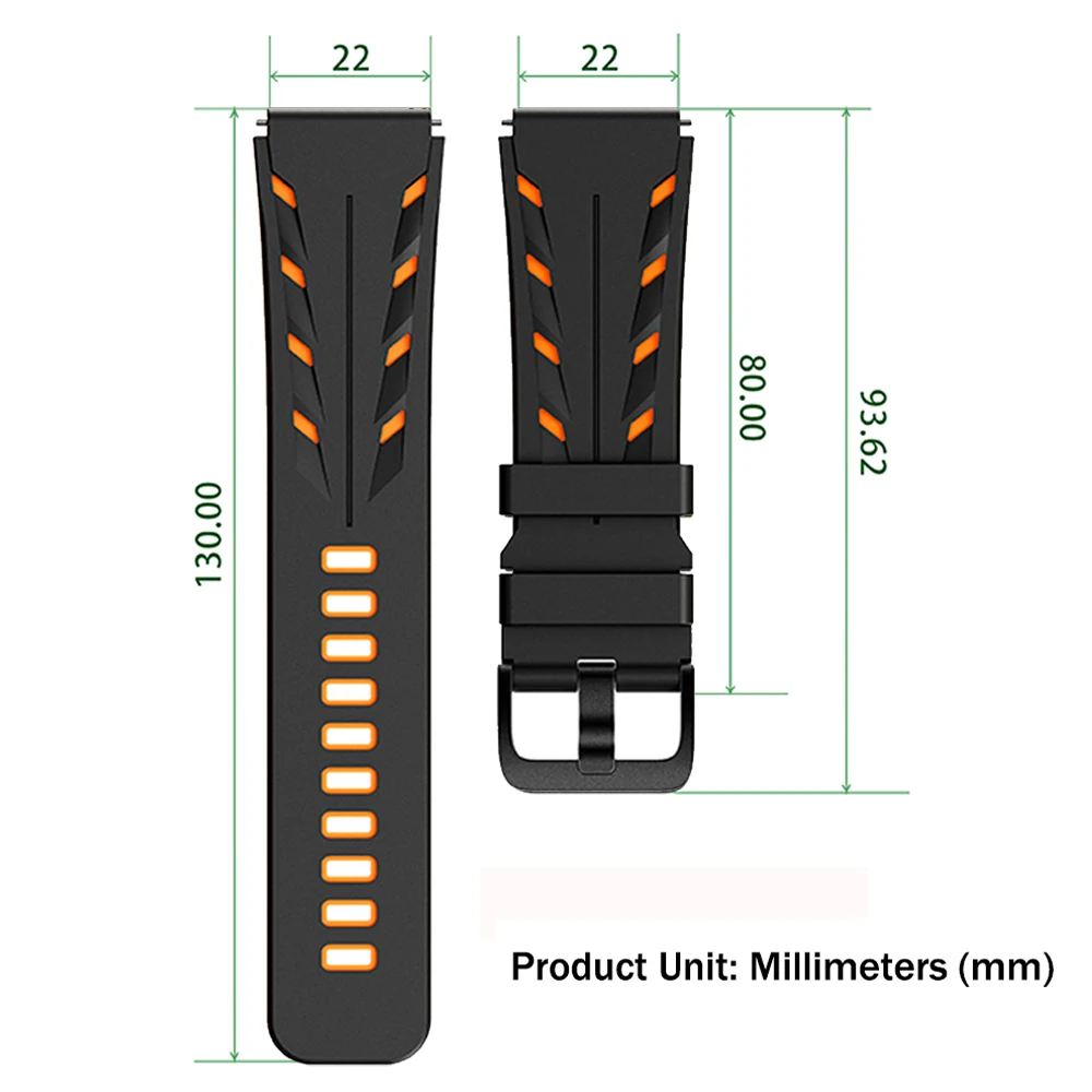 Correa de reloj inteligente de silicona de dos tonos de liberación rápida de 22mm para Huawei GT/Amazfit/Xiaomi S4/Honor/Suunto RACE 2 S pulsera deportiva - imagen 5
