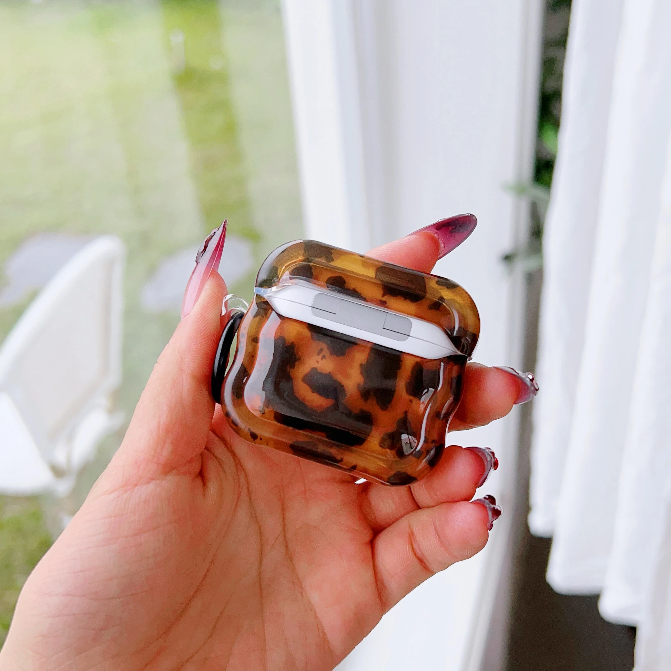 Funda brillante con diseño de ámbar marrón elegante para Apple AirPods 1, 2, 3, 4 Pro, AirPods Pro 2, funda protectora suave a prueba de golpes - imagen 5