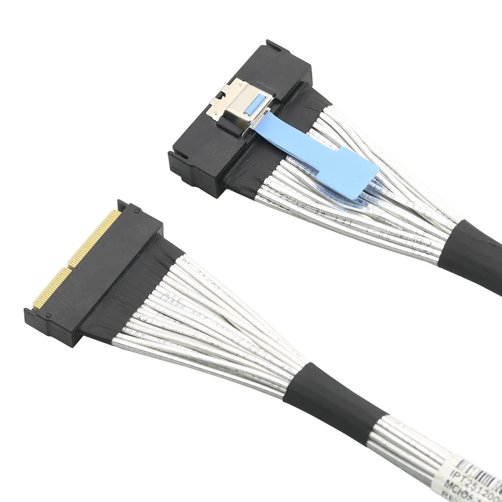 Gen5.0 Slimline SAS MCIO 16X 124P a MCIO 5.0 124P Cable extensor de cable de transferencia de datos macho - imagen 2