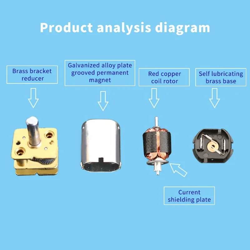 Paquete de 2 motores eléctricos Micro DC 3V 30RPM GA12-N20 Mini motores de reducción de engranajes de desaceleración para modelo de Robot de coche RC - imagen 2