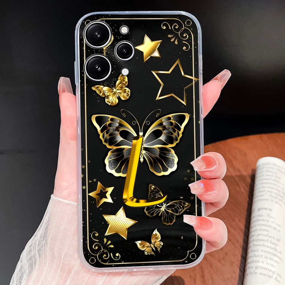 Para Redmi 12 12C 4G funda de teléfono hermosas letras de estrella carcasa ligera para Redmi 12 C suave delgada TPU carcasa de silicona transparente - imagen 5