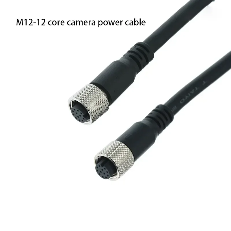 Para Cable de alimentación de cámara Microscan Cognex M12 orificio de cabeza de 8 polos y 12 polos altamente Flexible con cable blindado 1m 2m 3m 5m 10m - imagen 4