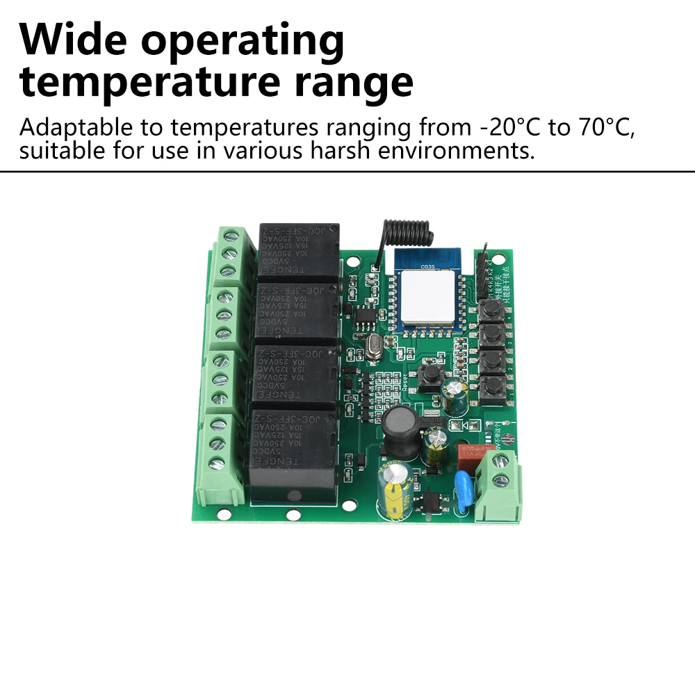 Módulo de interruptor de relé de Control remoto WiFi, tres modos, 4 canales, CA 220V, 433MHz, RF, funciona con la aplicación Tuya DC/AC 5V/7-32V - imagen 5