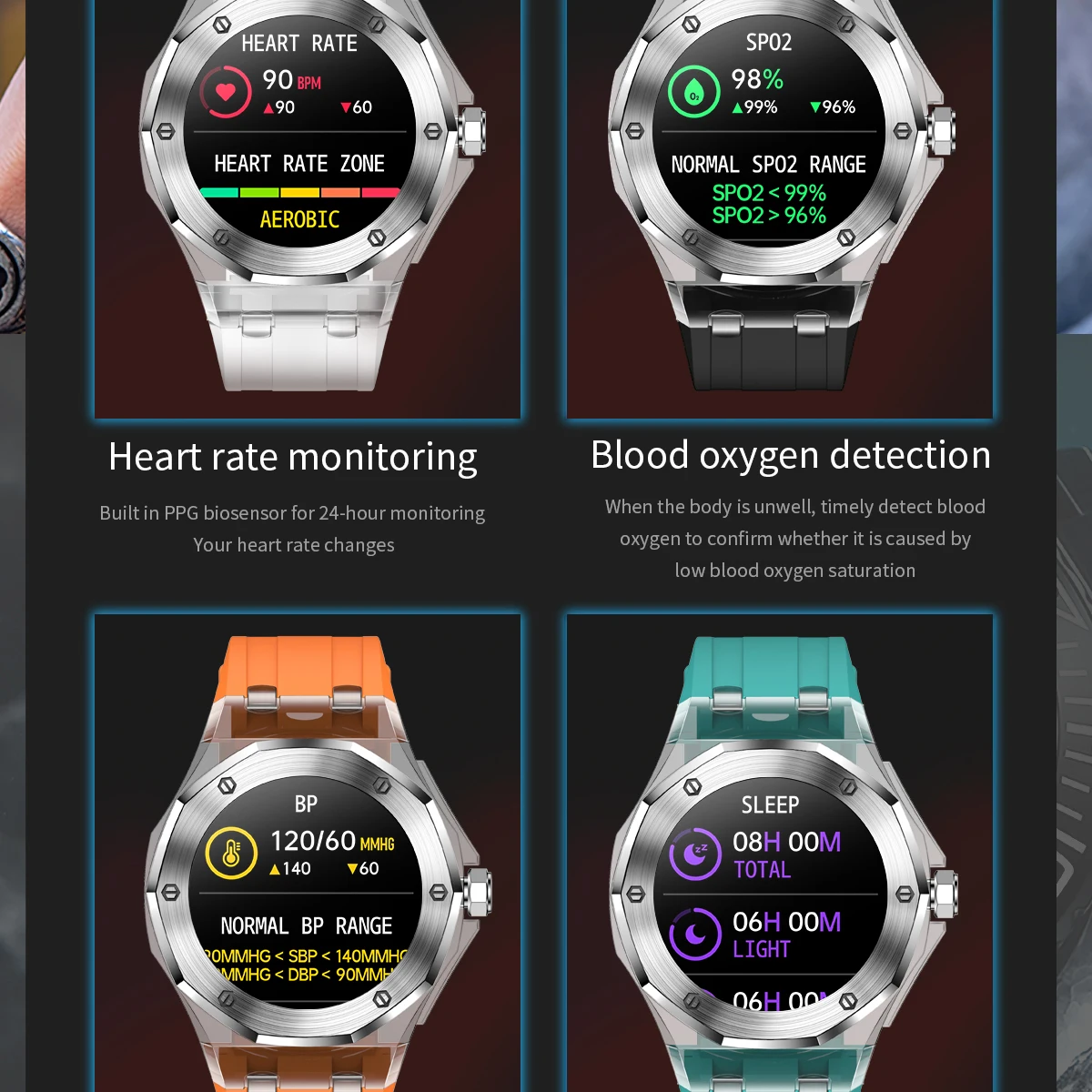 Reloj inteligente TK19 para hombre, funda transparente de hielo, llamada de diente azul, juegos de reproducción de música, reloj inteligente deportivo resistente al agua 3ATM para mujer al aire libre - imagen 5