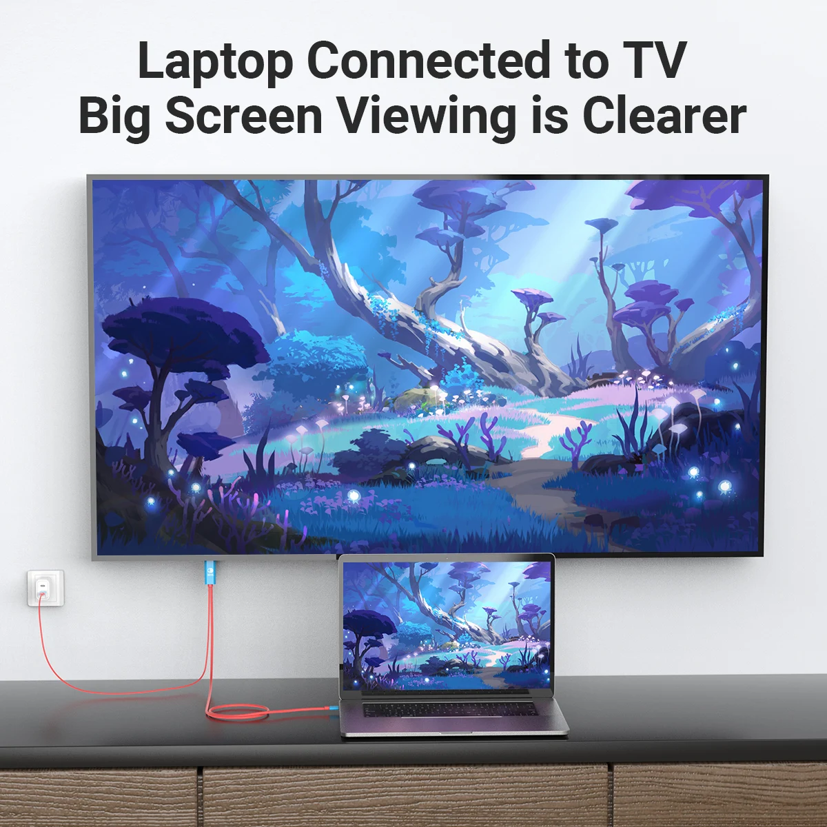 Cable tipo C a HDMI de 4K30Hz, adaptador de USB-C a HDTV con fuente de alimentación USB de 5V para interruptor OLED/teléfono/portátil/Pad - imagen 4