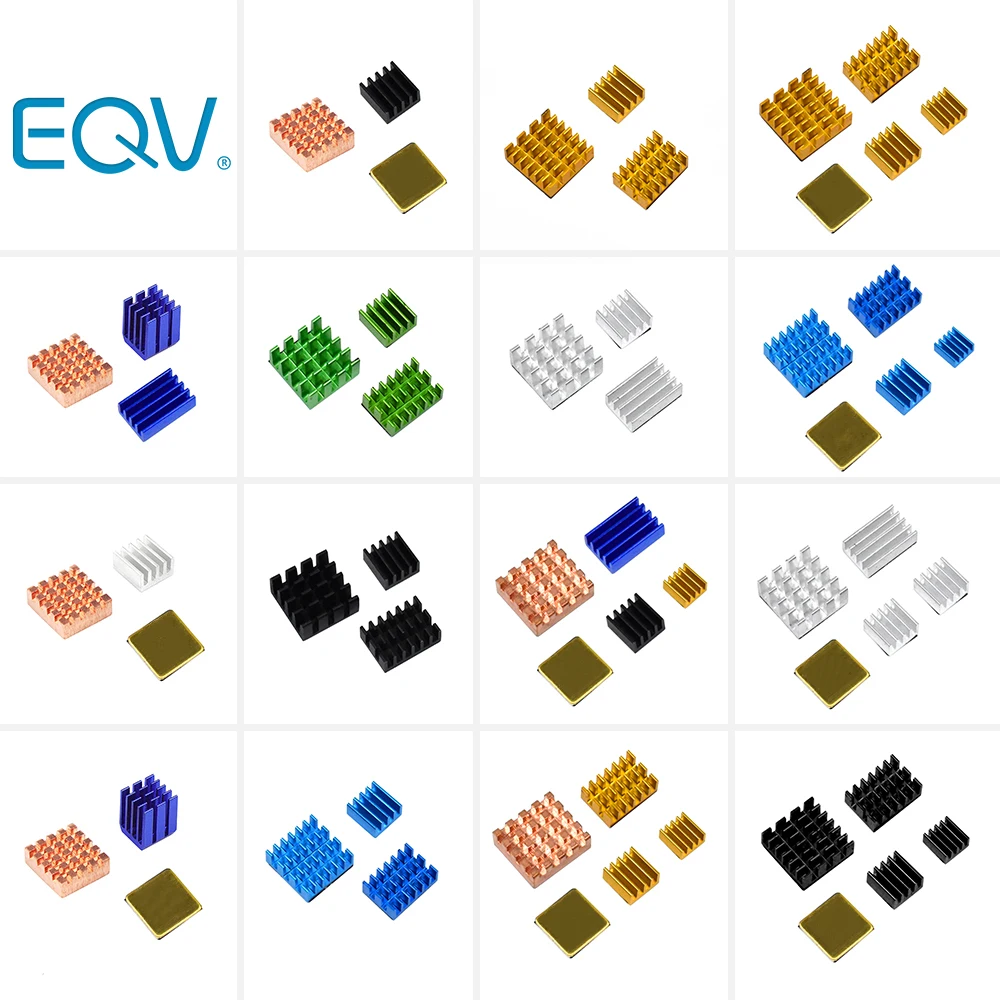 Radiador disipador de calor de cobre frambuesa, Mini PC Raspberry Pi 4 3 2 1 modelo B A Plus procesador memoria RAM Chip Lan refrigeración del disipador de calor