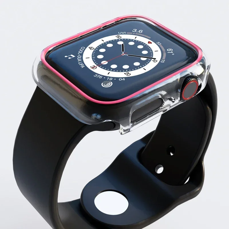 Cubierta luminosa para funda de Apple Watch Ultra, 49mm, 45mm, 44mm, 41mm, 40mm, marco protector de parachoques de PC duro, accesorios para iWatch 8, 7, 6, 5, SE - imagen 5