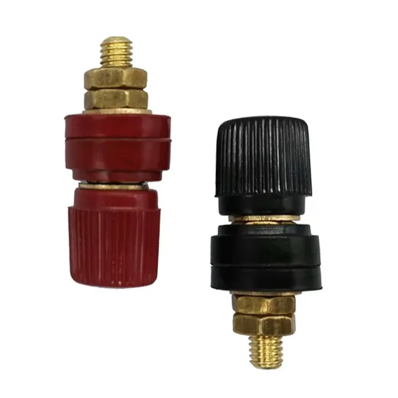 Bloques de terminales de latón, 10 piezas, rojo y negro, 6mm, terminales de fuente de alimentación, M6, máquina de soldadura, inversor, Conector de poste - imagen 2