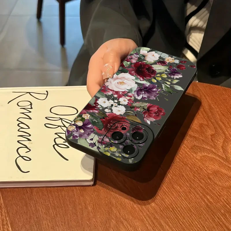 Para Samsung A56 A55 5G A35 A34 A54 A15 A33 A53 funda de teléfono suave con patrón de flores para Galaxy S25 S24 Ultra S23 S21 FE S22 Plus - imagen 4