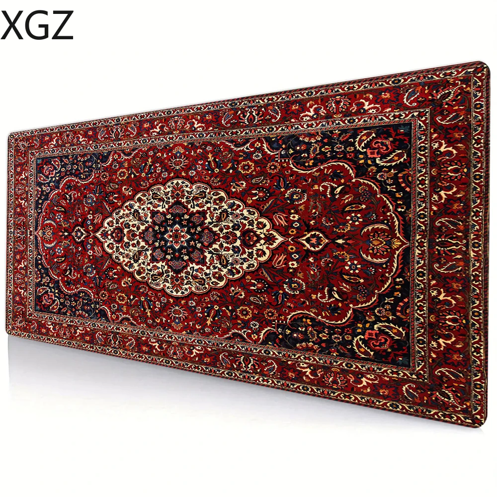 Alfombra persa exquisita XXL, alfombrilla grande para ratón, alfombrilla para mesa de juegos, accesorios adecuados para jugadores, oficina de juegos, lavable, antideslizante