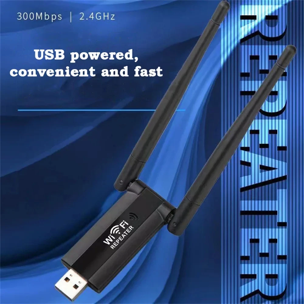 Amplificador amplificador inalámbrico Wifi de 2,4G y 300Mbps, repetidor USB portátil, extensor de señal WiFi, acceso repetidor Wi-Fi de largo alcance - imagen 3