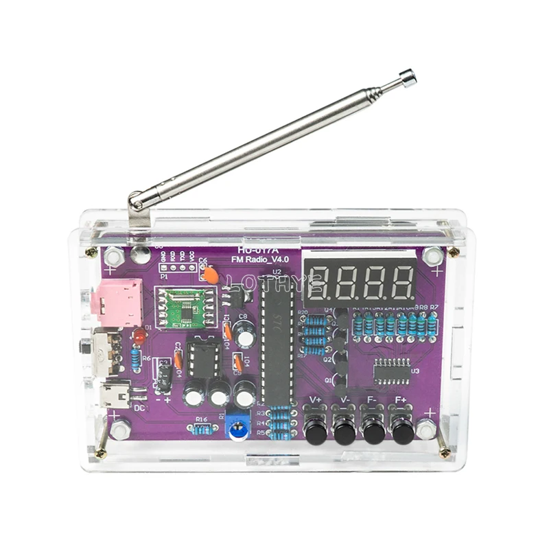 Kit de fabricación de Radio FM RDA5807S, Kit electrónico DIY, receptor de 87-108MHz, entrenamiento de enseñanza, ensamblaje de soldadura de componentes electrónicos - imagen 4