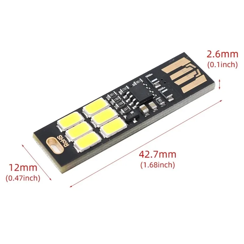 Mini luz LED nocturna, lámpara con enchufe USB, luces para tarjetas de bolsillo de 5V, luz LED para lectura de libros, lámpara de mesa para banco de energía, ordenador y portátil - imagen 5