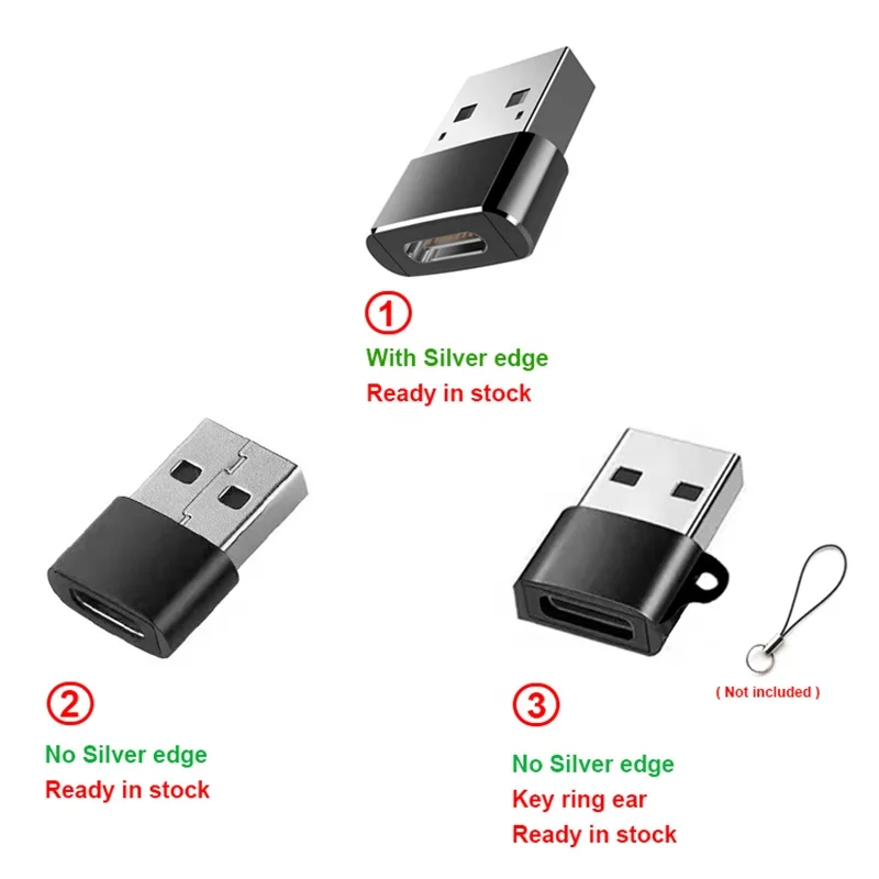 Adaptador tipo C tipo C USB C hembra a USB2.0 USB 2,0 A macho adaptador convertidor OTG compatible con 12V 3A PD carga rápida - imagen 2