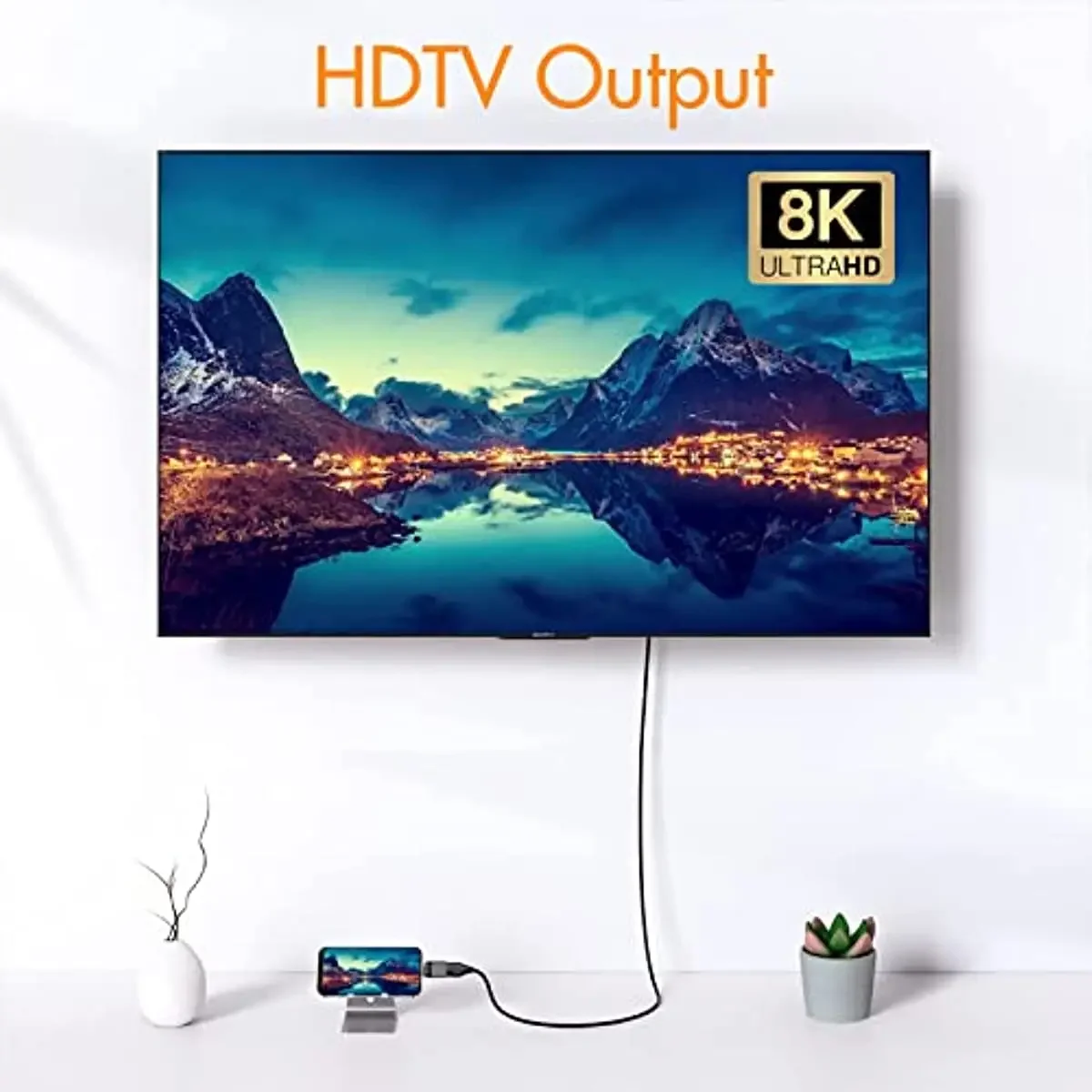 Adaptador de USB-C a DisplayPort1.4 Thunderbolt3/4 tipo-c a DP/MiniDP, convertidor de vídeo para Monitor de ordenador portátil, 8K @ 60Hz - imagen 4